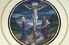 Tableau circulaire, crucifixion, Jésus en croix, chapelle des Ursulines